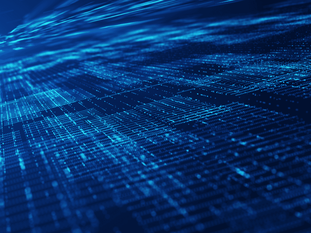 Cybersecurity data streams flowing through a secure digital network representing real time tokenization infrastructure